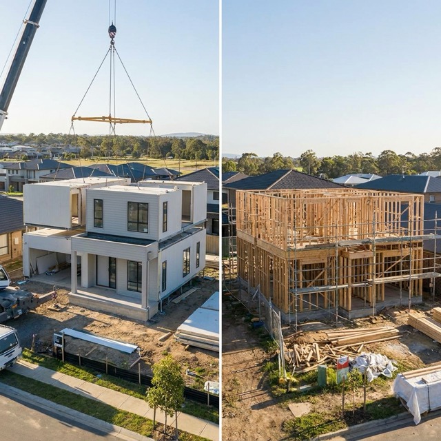 modular home vs stick built timeline Illinois - speed comparison